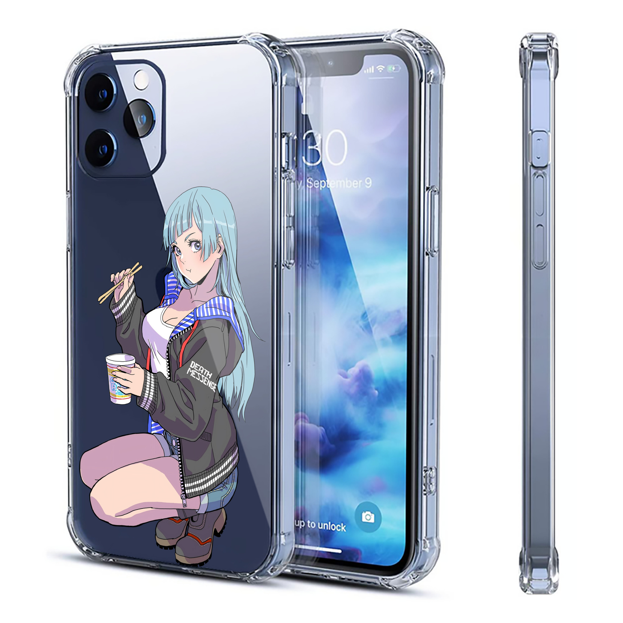（画像用） 呪術廻戦 Jujutsu Kaisen 【iPhone 12シリーズ対応】透明スマホケース（クリアソフトケース）